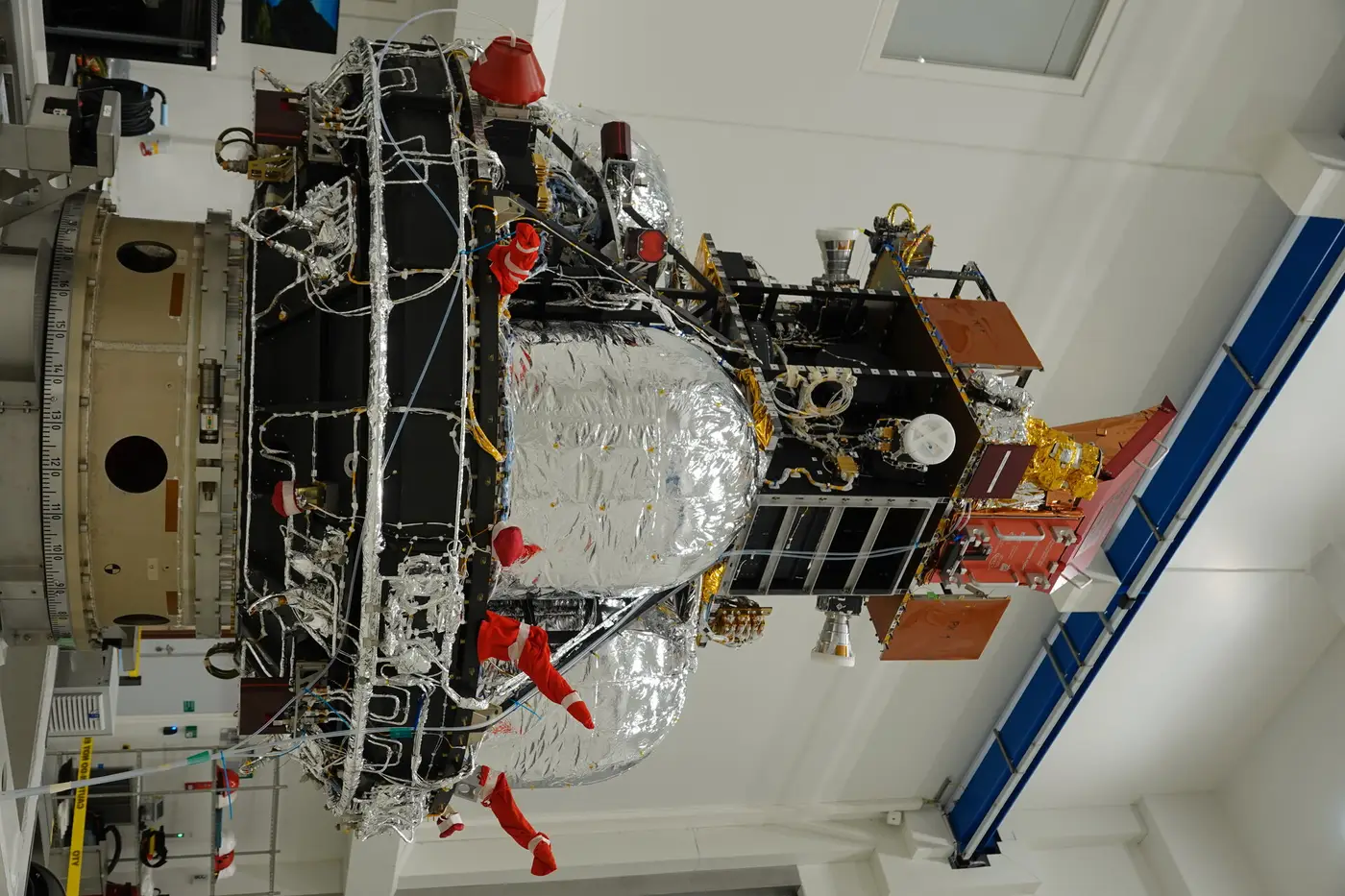 Fully assembled SMILE spacecraft in the cleanroom